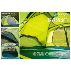 Vango Tryfan 300 - 3-person Tent -Venture Loom Tent Shop vango tryfan 300 3 person tent bf detail 3