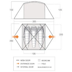 Vango Tryfan 300 - 3-person Tent -Venture Loom Tent Shop vango tryfan 300 3 person tent bf detail 7